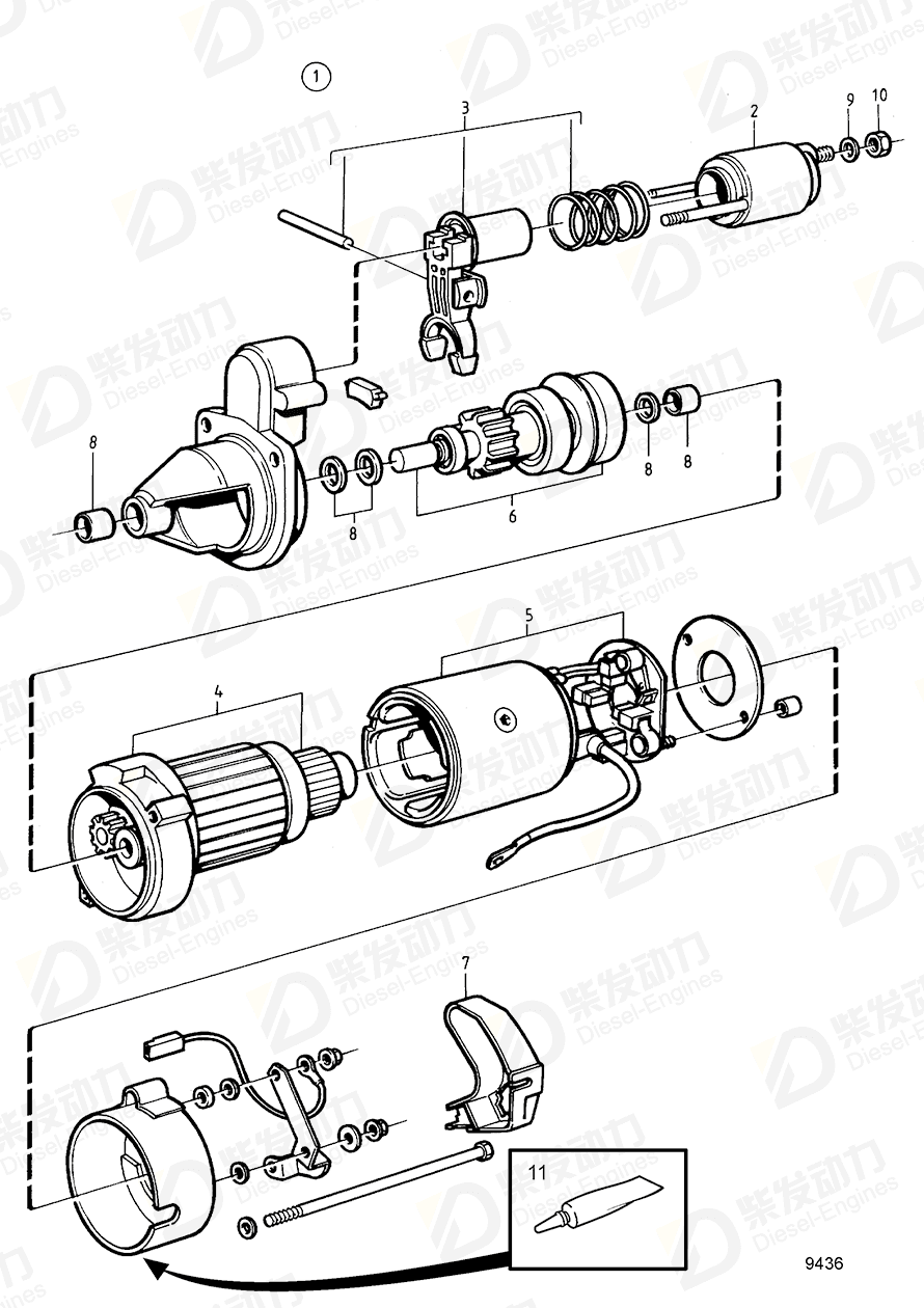 volvo penta Solenoid switch 859618 Drawing volvo penta Solenoid switch 859618 Drawing